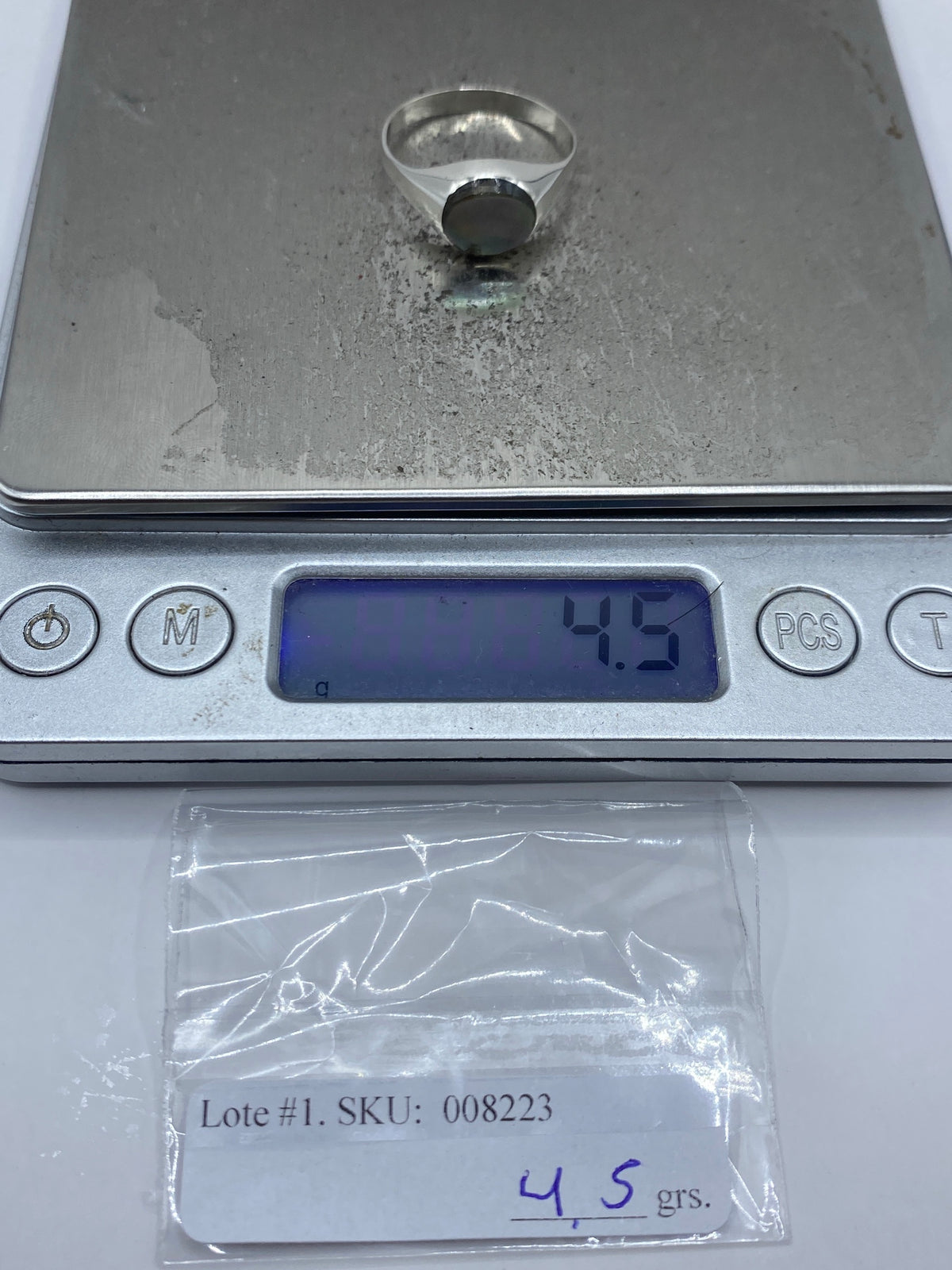 Anillo de Plata con Concha de Abulón Iridiscente — Taxco 925 — foto 7