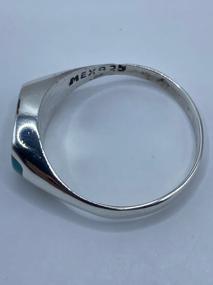 Anillo de Plata con Turquesa Azul Cielo — Taxco 925 — foto 5