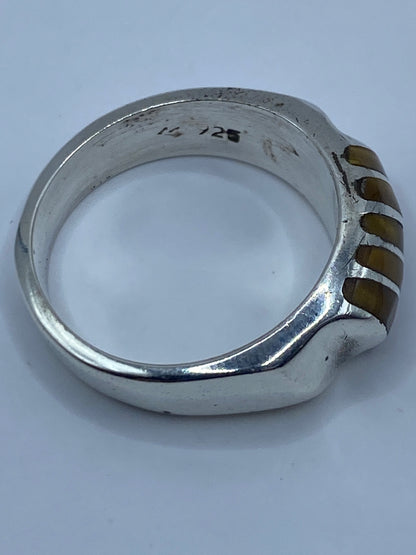 Anillo de Plata Ojo de Tigre Café — Taxco 925 — foto 5