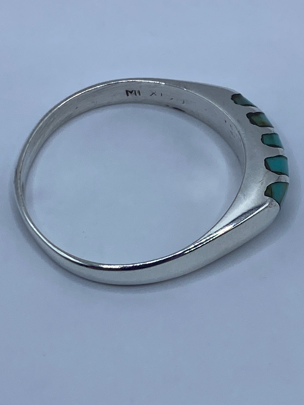 Anillo de Plata Turquesa Azul Cielo — Hecho a la Medida — foto 5