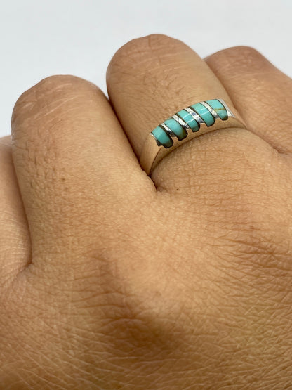 Anillo de Plata Turquesa Azul Cielo — Hecho a la Medida — foto 6