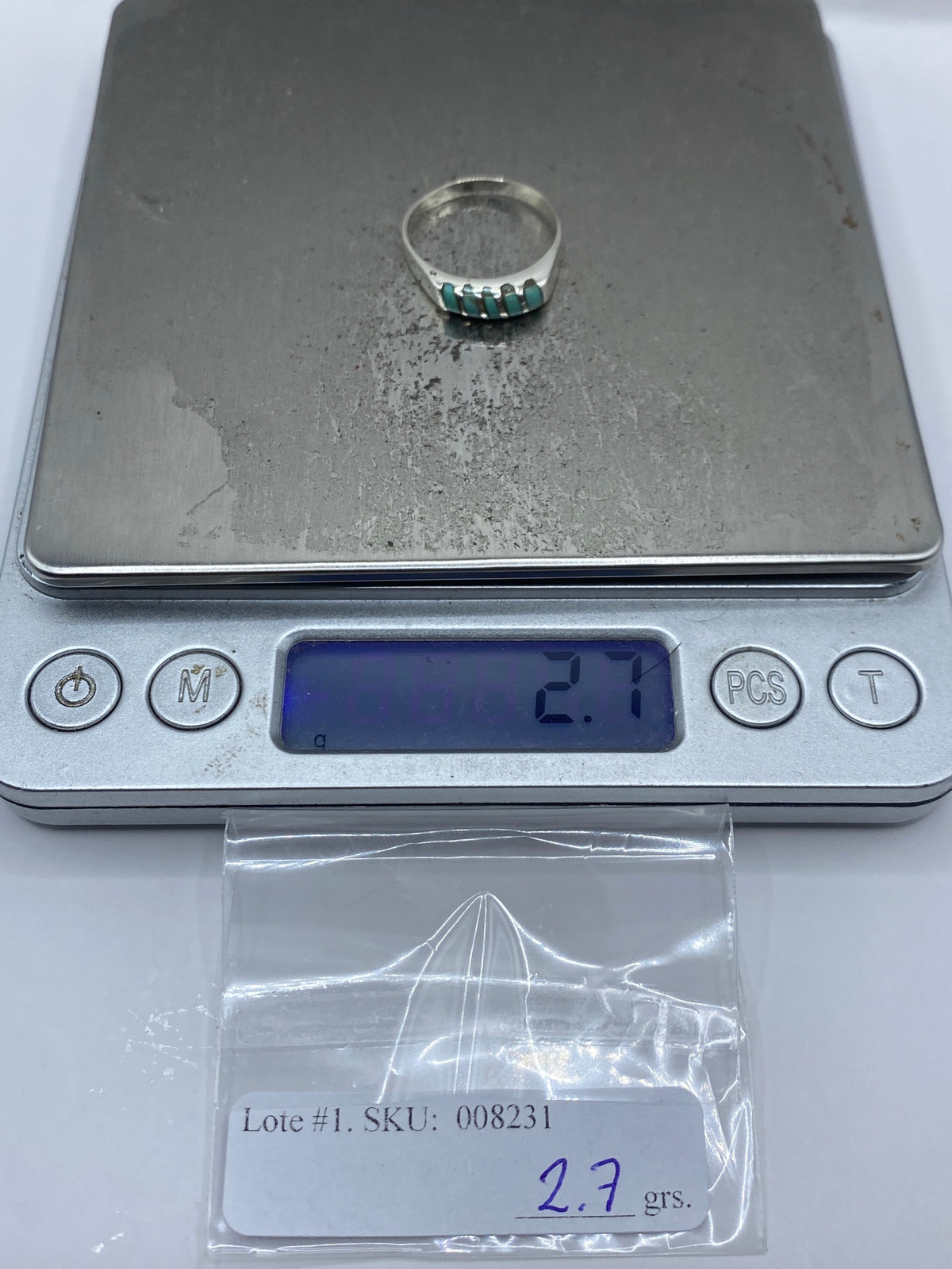 Anillo de Plata Turquesa Azul Cielo — Hecho a la Medida — foto 7