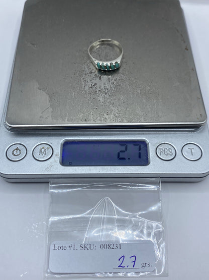 Anillo de Plata Turquesa Azul Cielo — Hecho a la Medida — foto 7