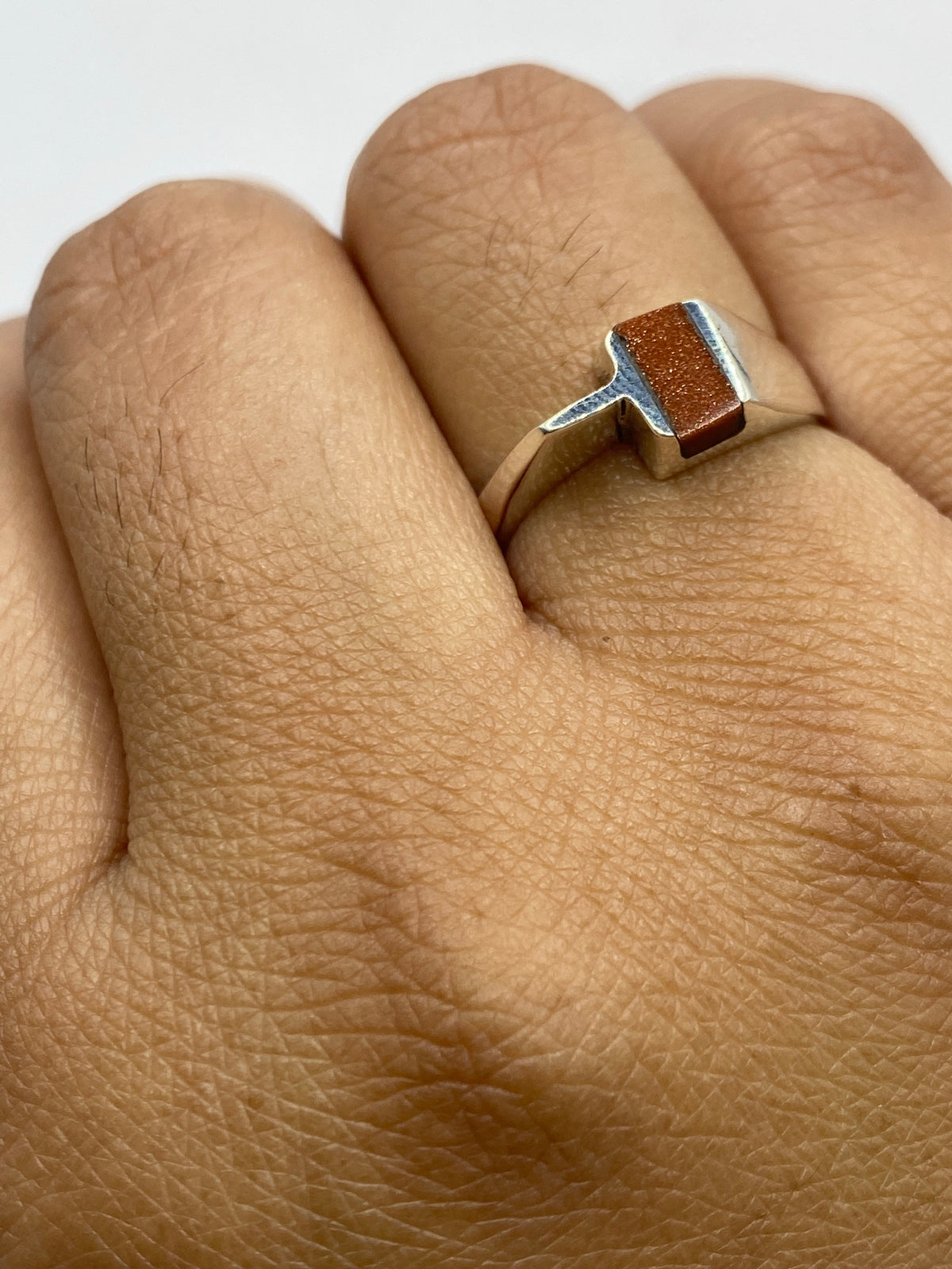 Anillo de Plata Solitario Café — Taxco 925 — foto 6