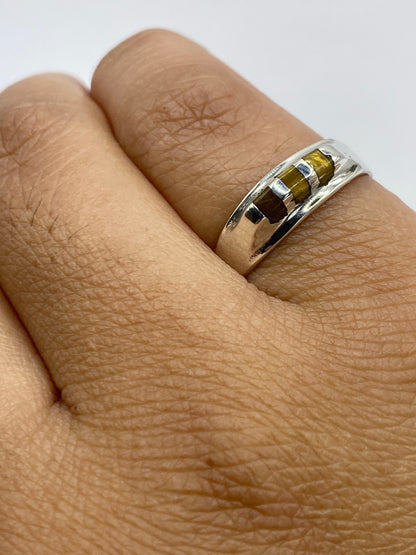 Anillo de Plata Ojo de Gato Café — Taxco 925 — foto 6