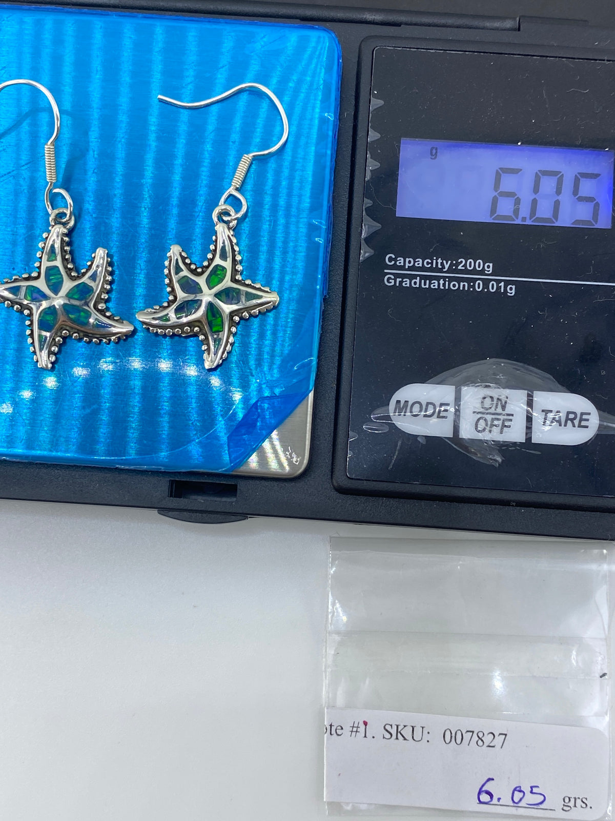 Aretes Estrella de Mar Ópalo de Fuego — Plata 950 Taxco — foto 6