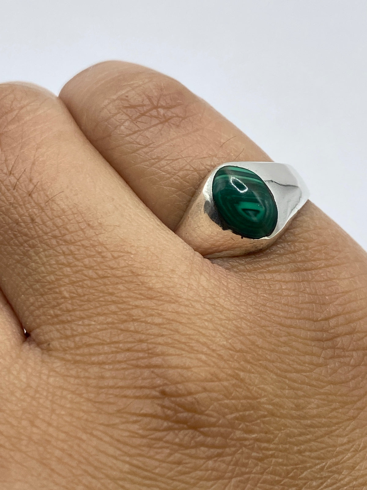 Anillo de Plata con Malaquita Verde — Taxco 925 — foto 6