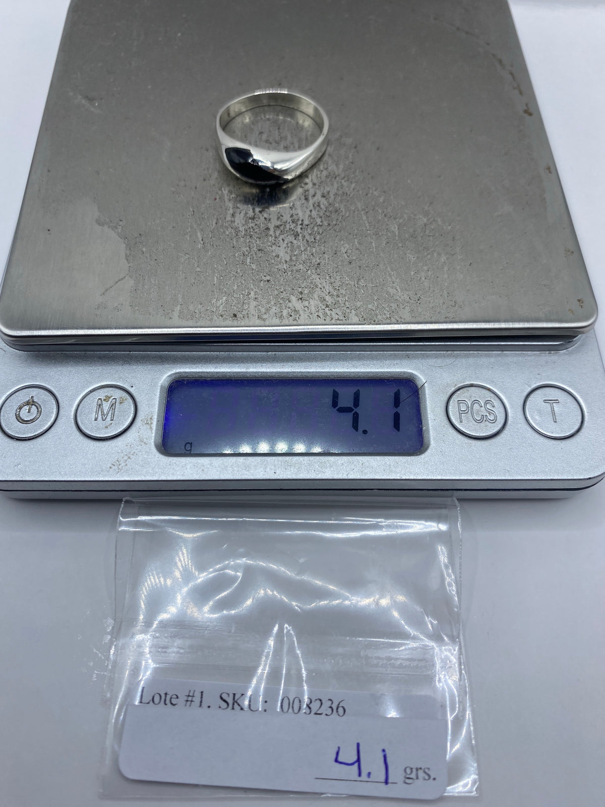Anillo de Plata 925 con Ónix Negra — Solitario Taxco — foto 7