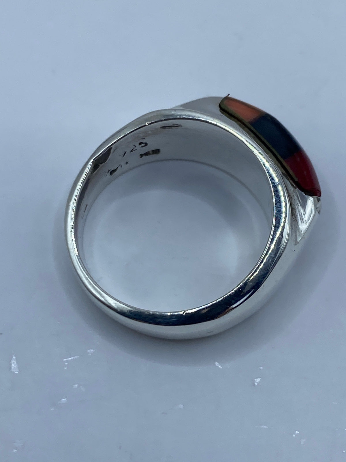 Anillo de Plata con Coral Rojo — Taxco 925 — foto 5