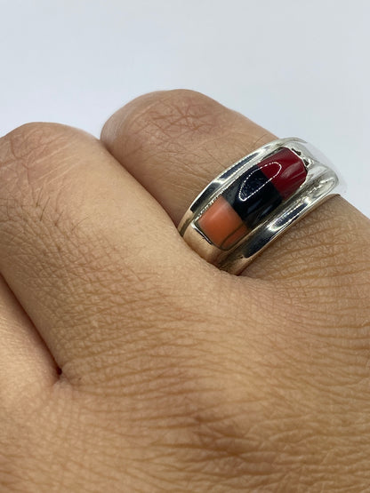 Anillo de Plata con Coral Rojo — Taxco 925 — foto 6