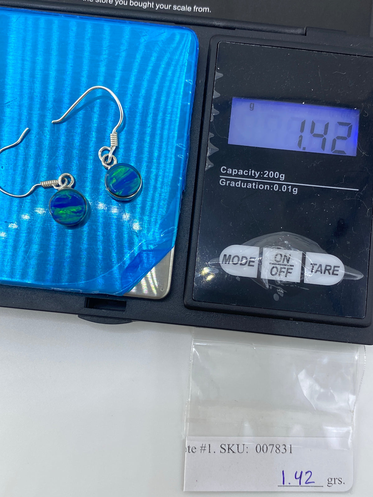 Aretes de Plata Ópalo de Fuego Verde — Taxco 925 — foto 6