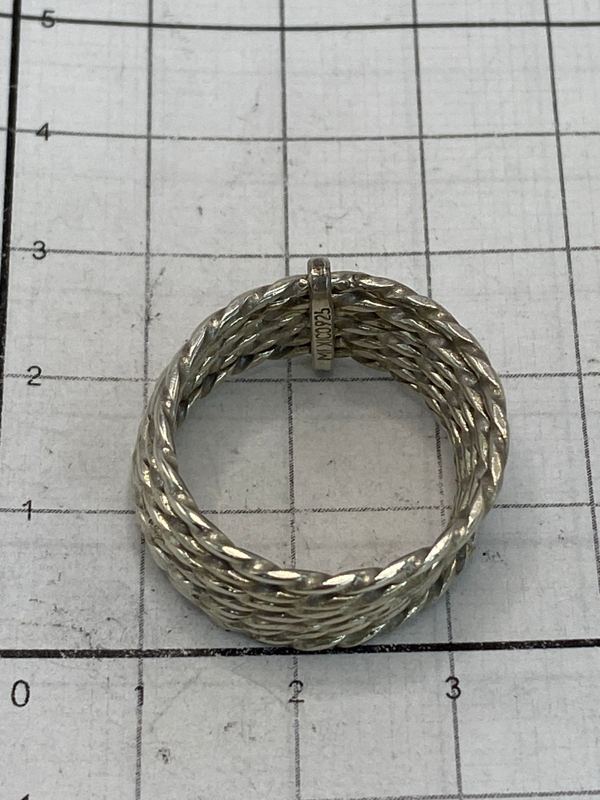 Certificado del anillo mostrando el sello 925 de autenticidad