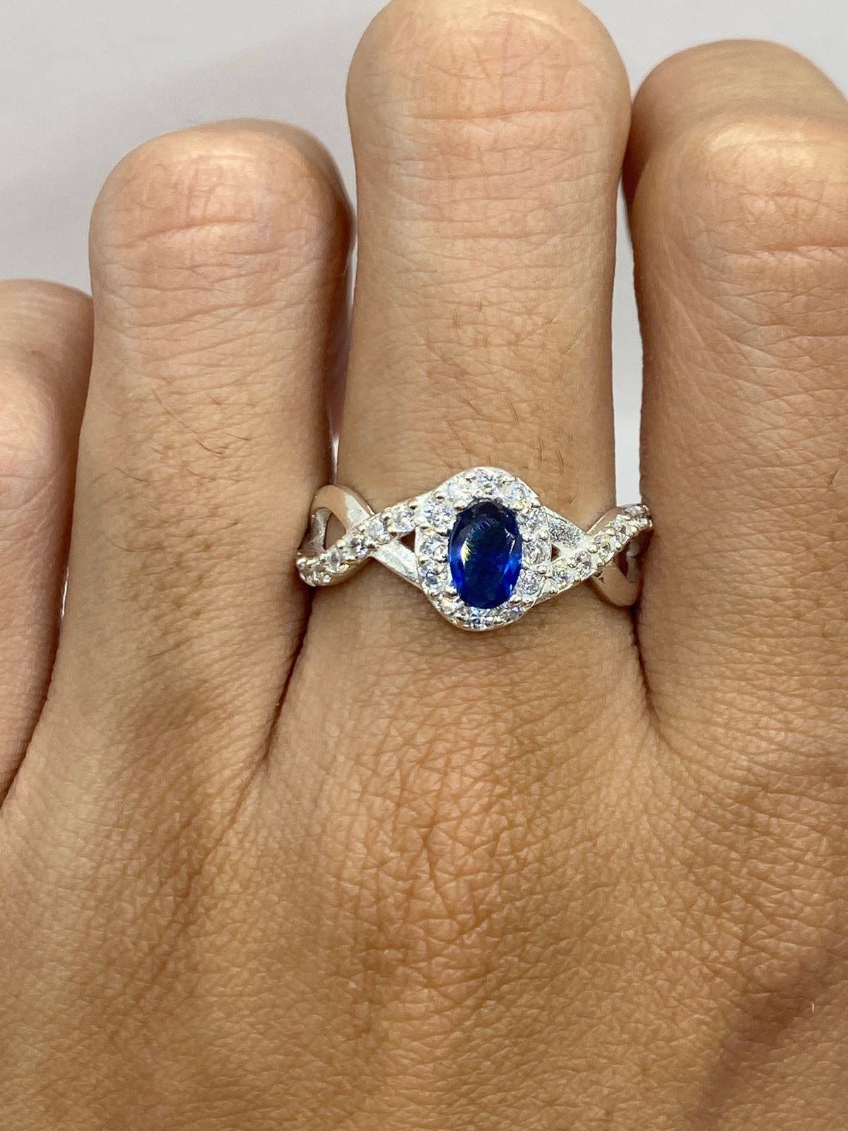 Anillo de Plata Circonia Azul y Micro-Circonia — Taxco 925 — foto 6