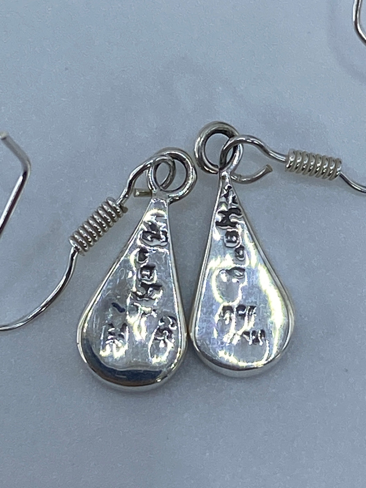 Aretes de Plata 950 con Opalo de Fuego Verde — foto 5