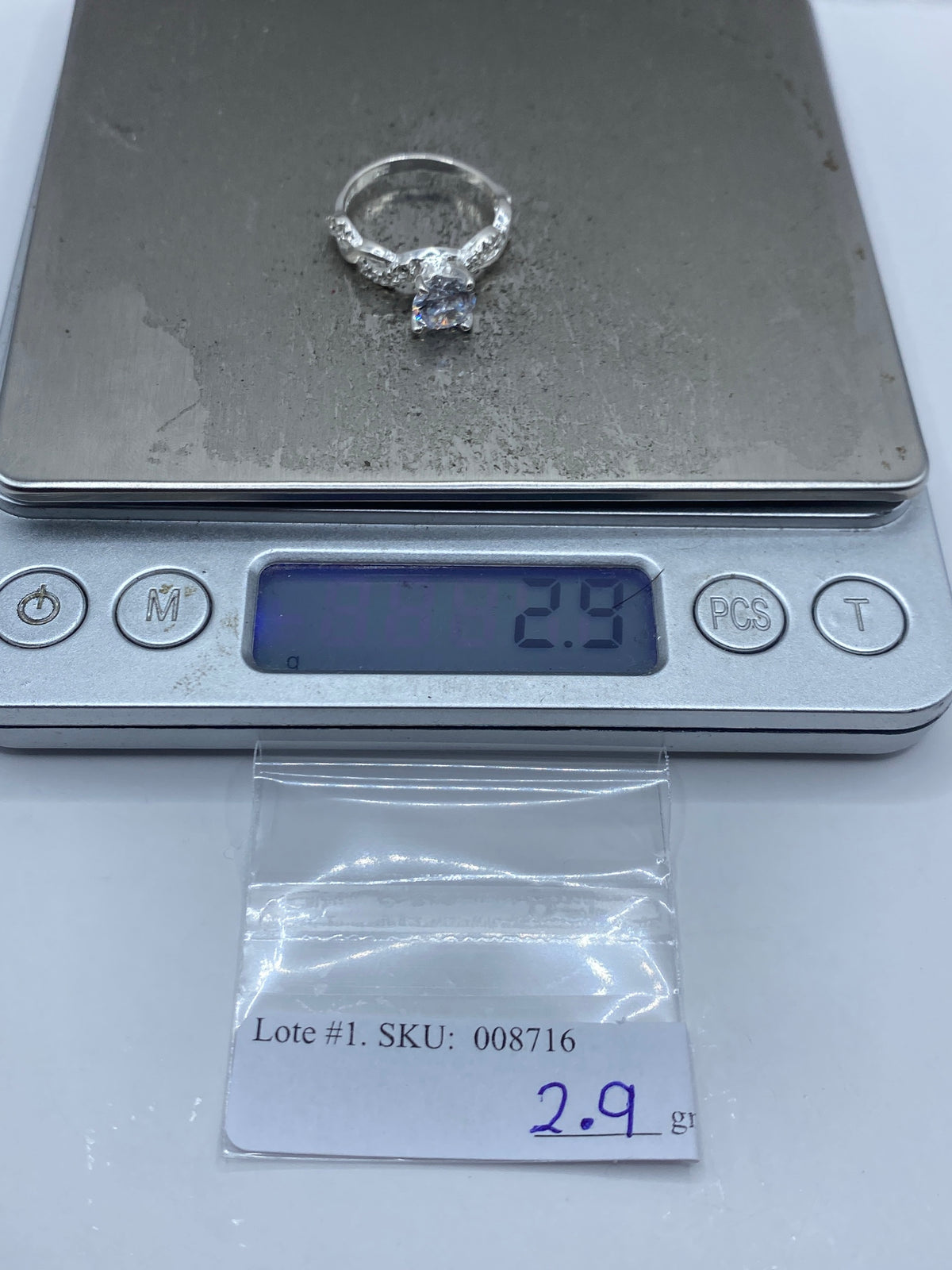 Anillo de Plata Solitario con Circonia Blanca — Taxco 925 — foto 7