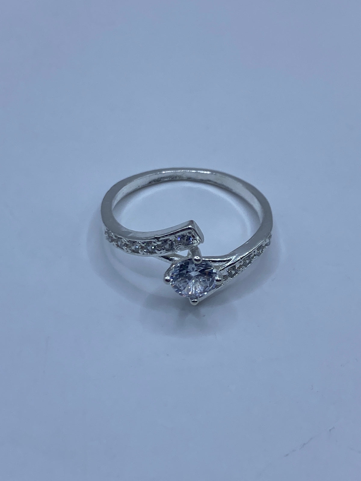 Anillo de Plata Solitario con Circonia Blanca — Taxco 925 — foto 5