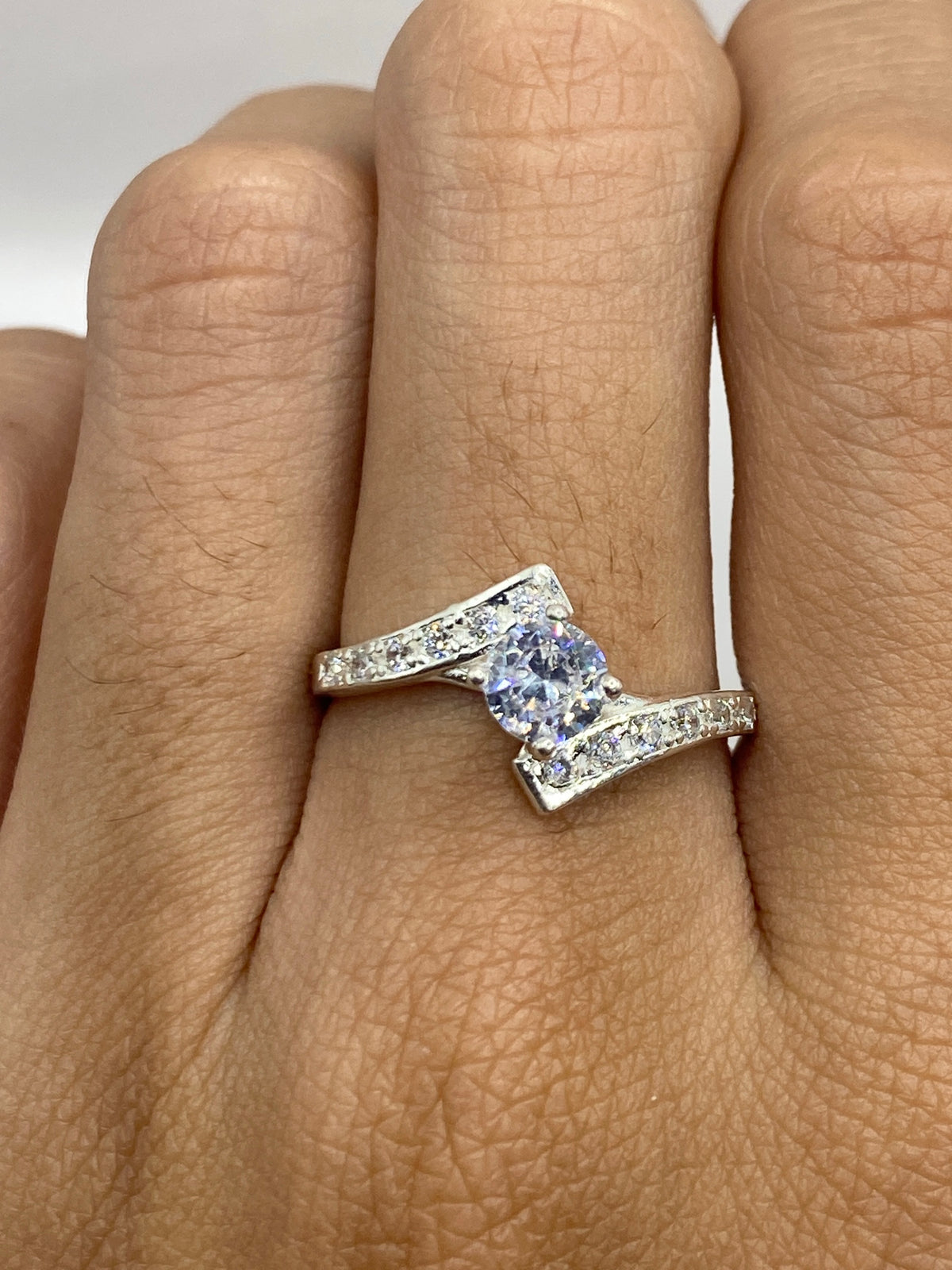 Anillo de Plata Solitario con Circonia Blanca — Taxco 925 — foto 6