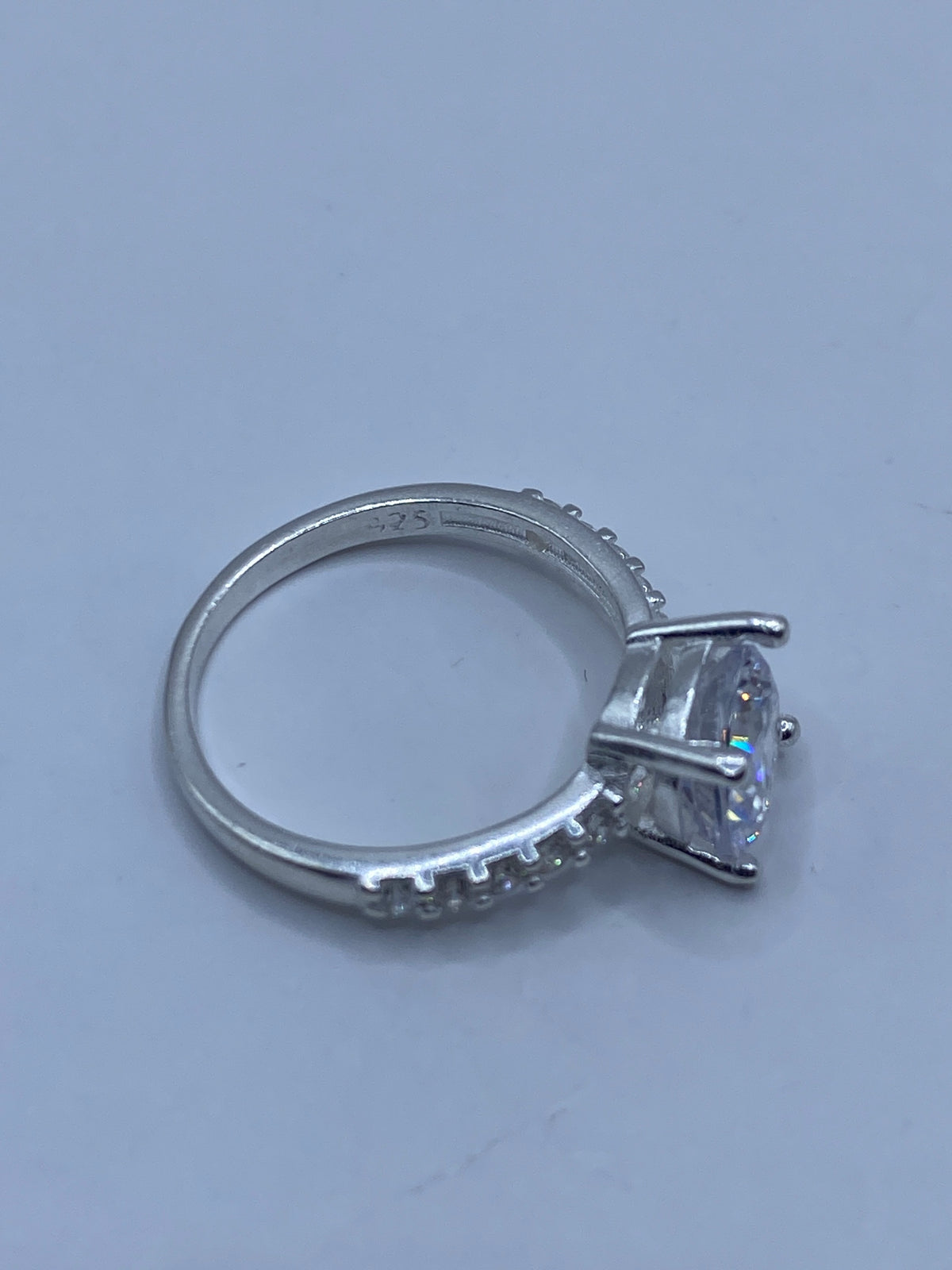 Anillo Solitario de Plata con Circonia Blanca — Taxco 925 — foto 5