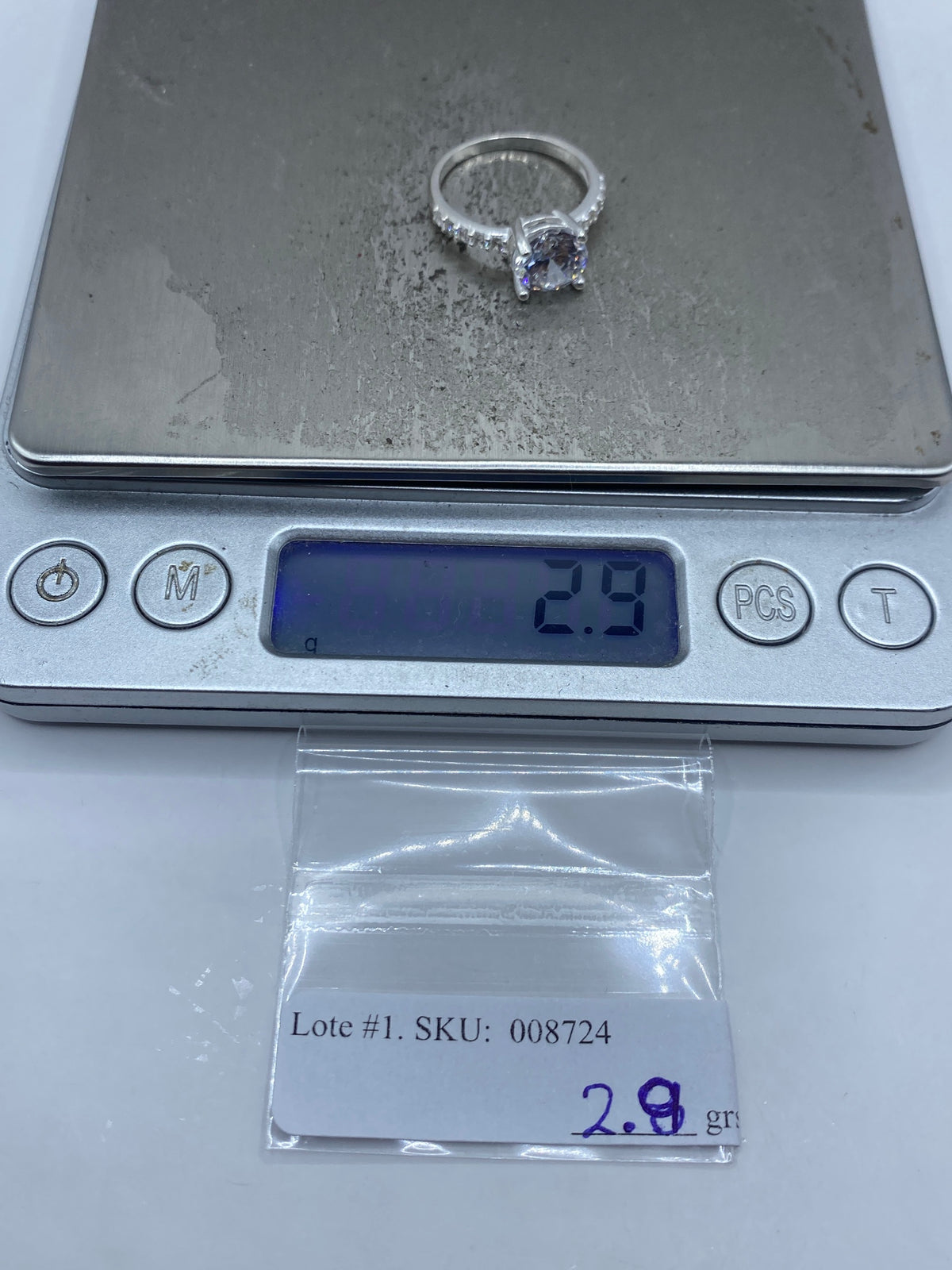 Anillo Solitario de Plata con Circonia Blanca — Taxco 925 — foto 7
