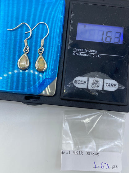 Aretes de Plata Ópalo de Fuego Multicolor — Taxco 950 — foto 6