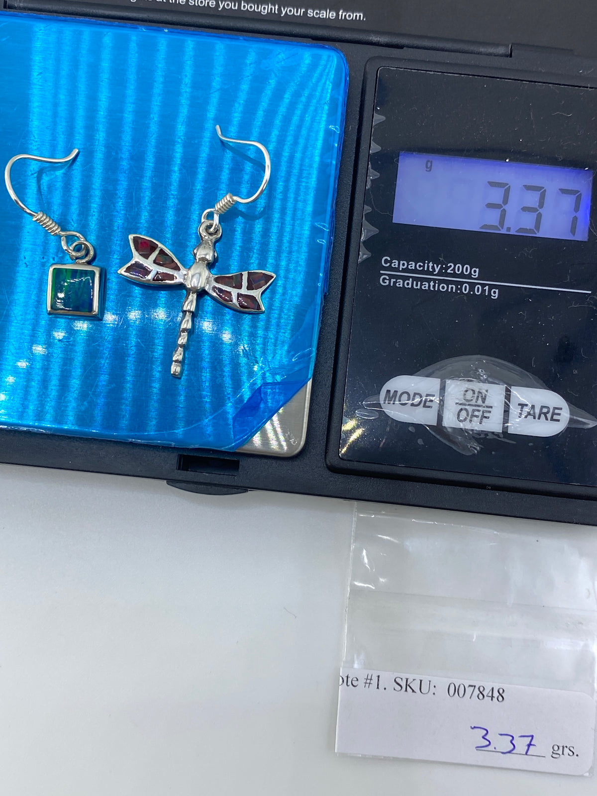 Aretes de Plata con Ópalo de Fuego Multicolor — Taxco 925 — foto 6