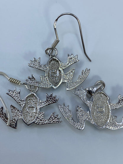Aretes Rana Plata 925 Ópalo de Fuego — Taxco — foto 5