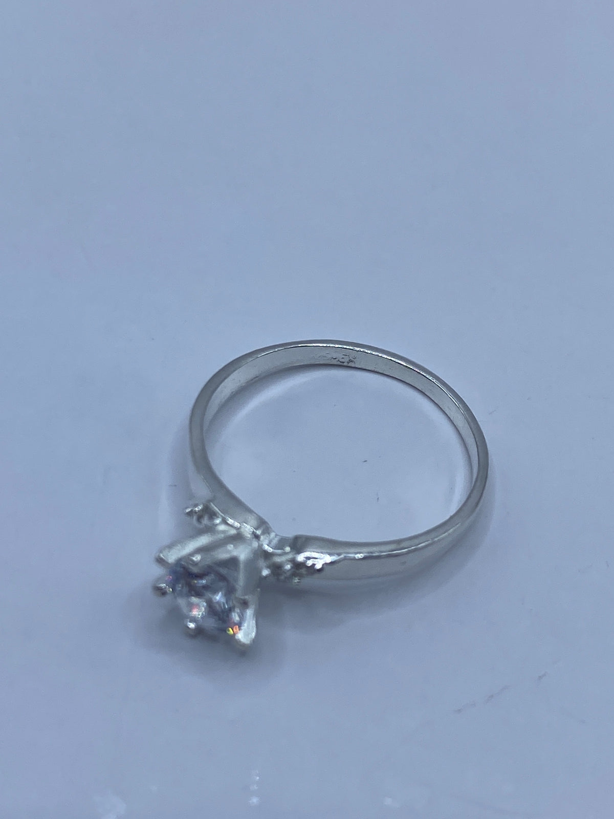 Anillo de Plata Solitario con Circonia Blanca — Taxco 925 — foto 5
