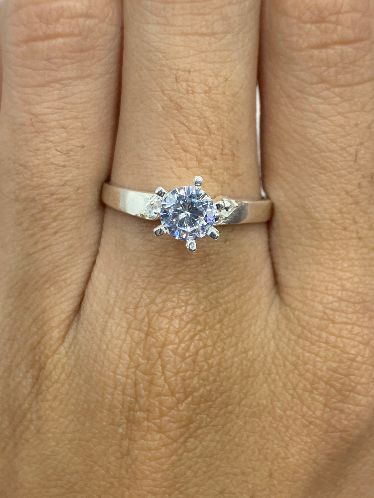 Anillo de Plata Solitario con Circonia Blanca — Taxco 925 — foto 6