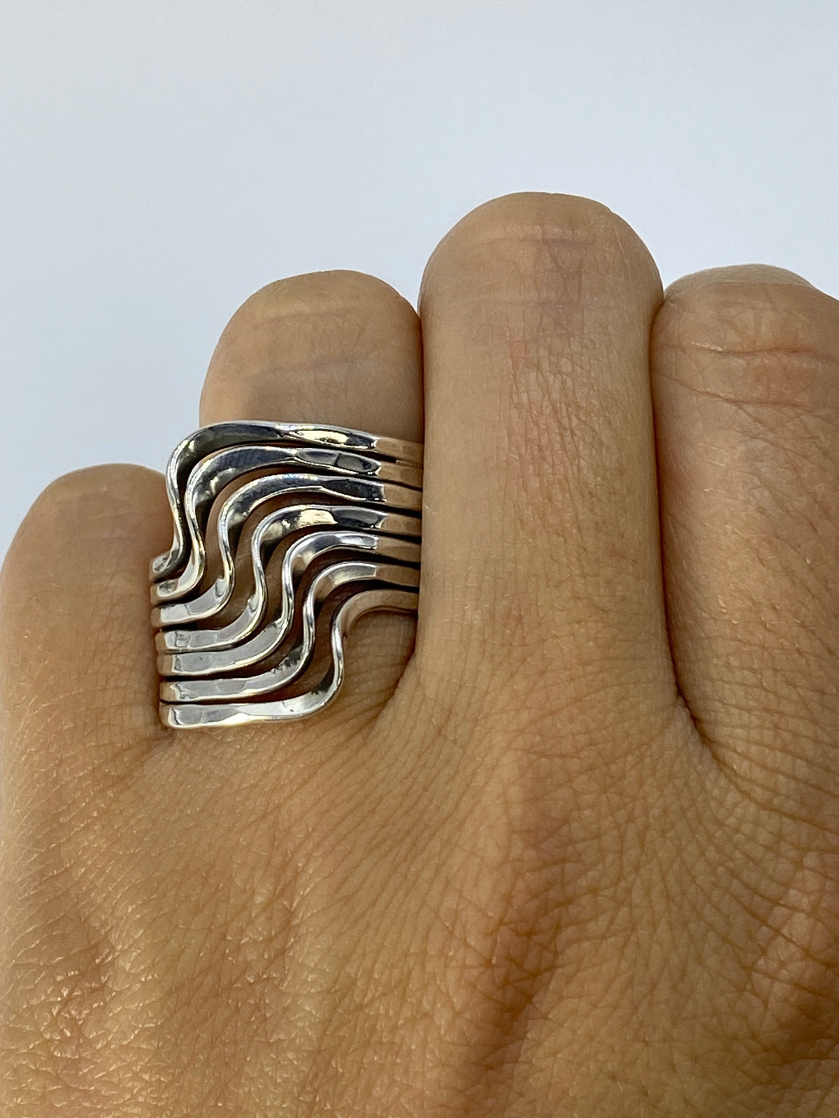 Anillo de Plata Cartoneado en Capas — Taxco 925 — foto 6