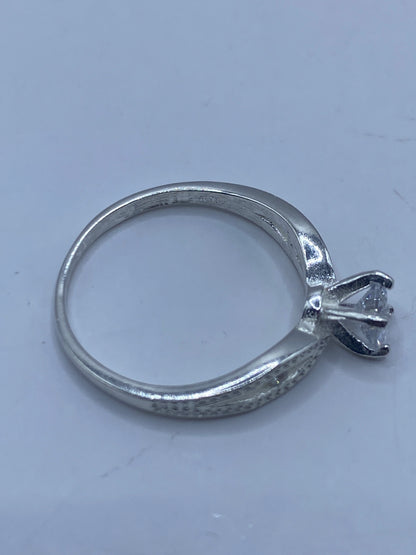 Anillo Solitario Circonia Blanca de Plata 925 — Taxco — foto 5