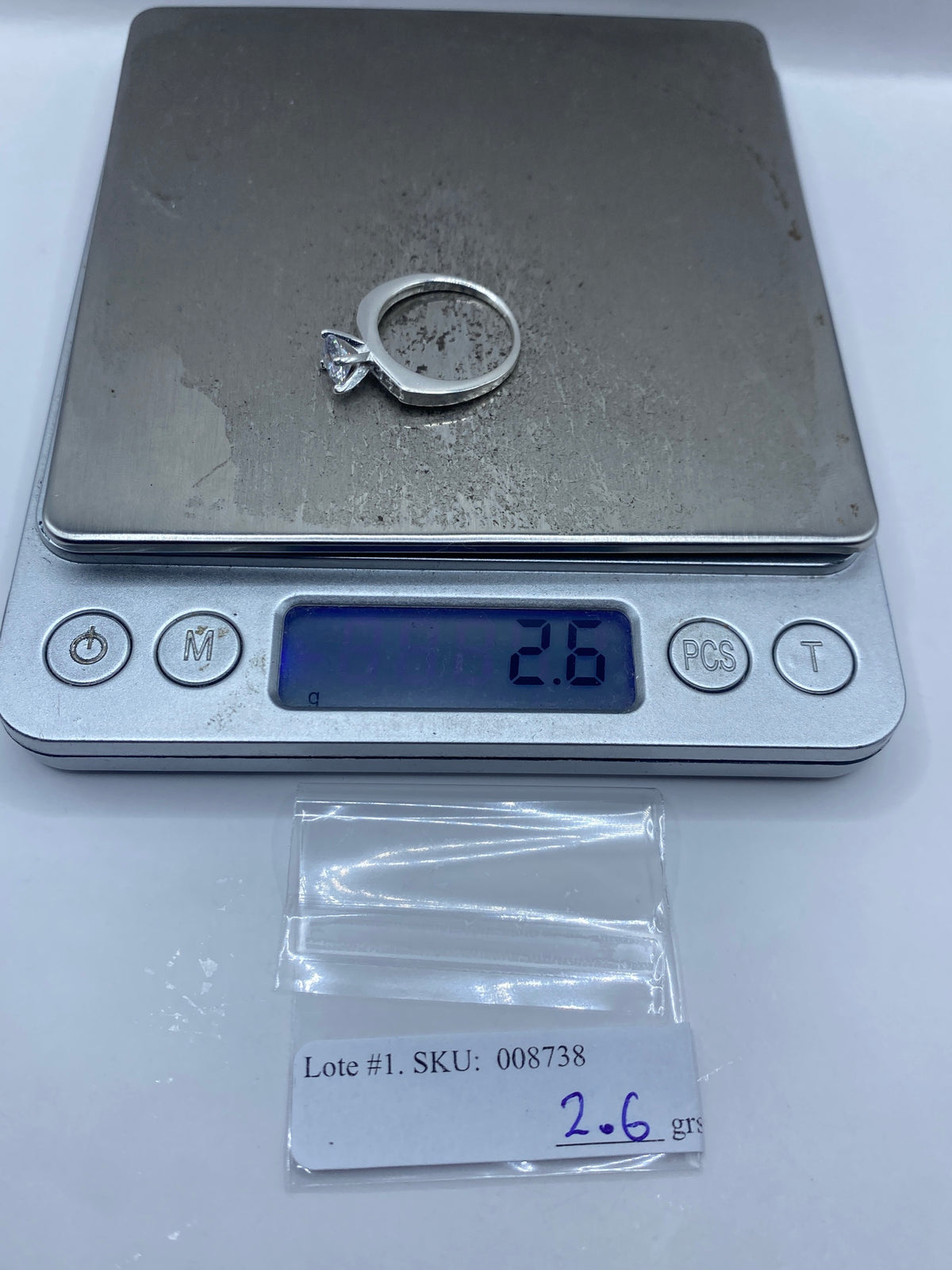 Anillo Solitario de Plata 925 con Circonia — Taxco — foto 7