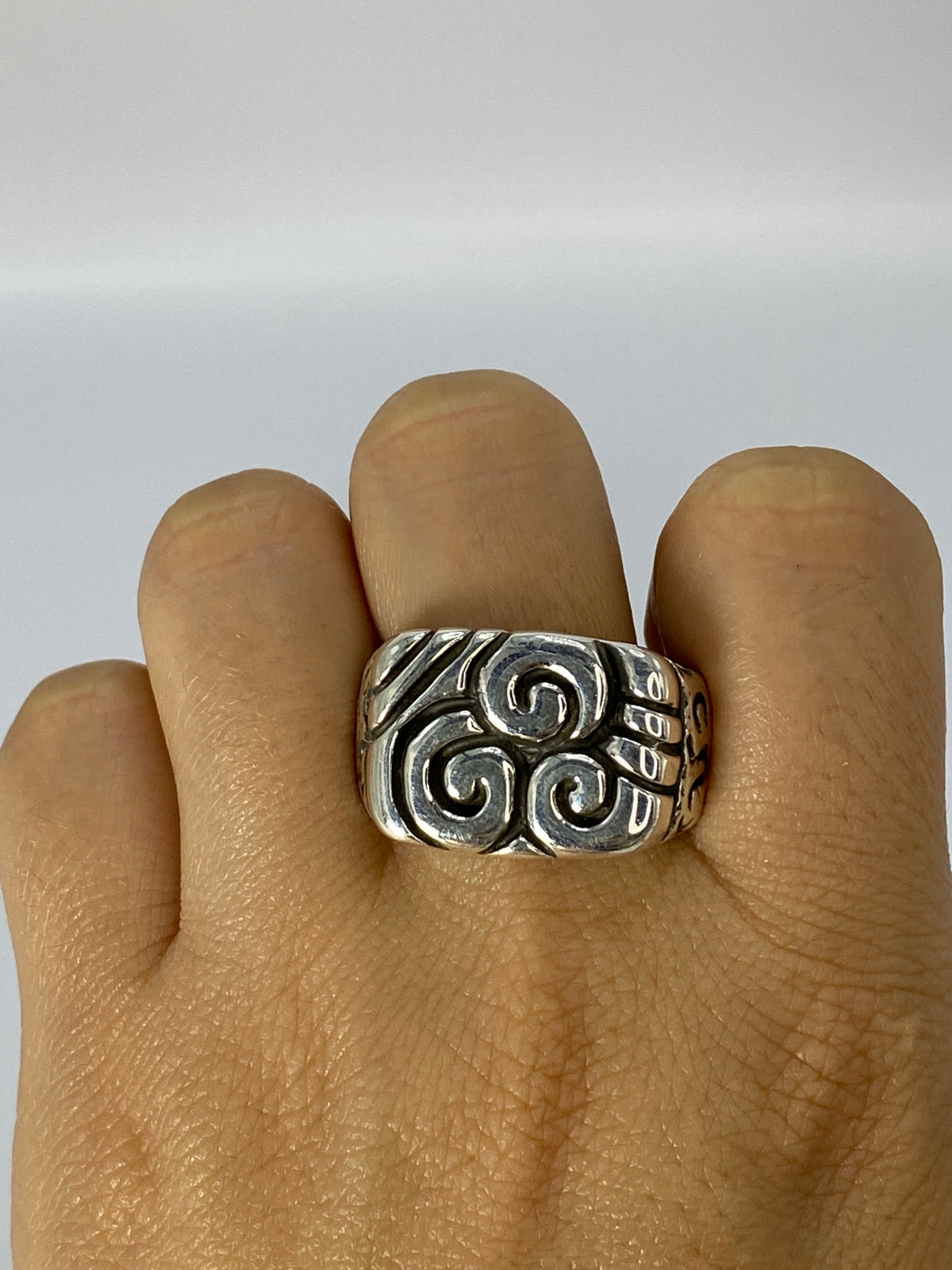 Anillo de Plata Repujada para Hombre — Taxco 950 — foto 6