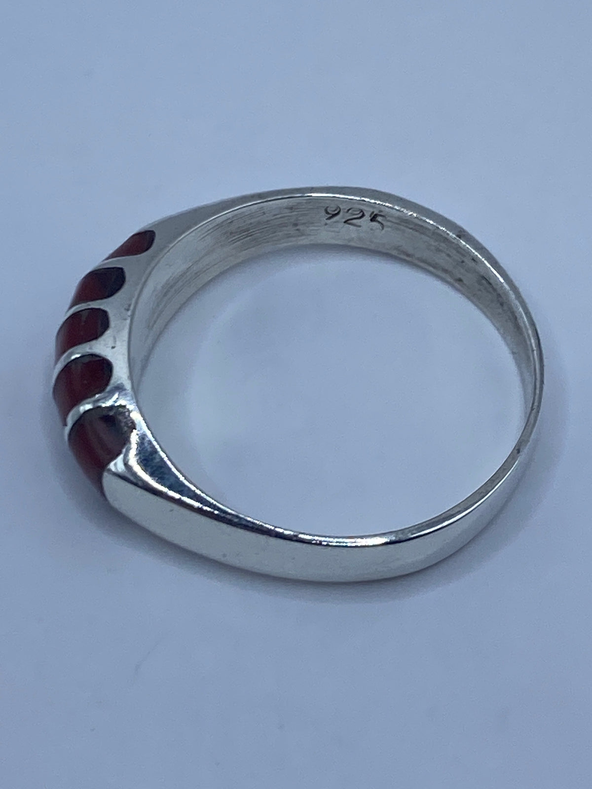 Anillo de Plata Coral Rojo Geométrico — Taxco 925 — foto 5