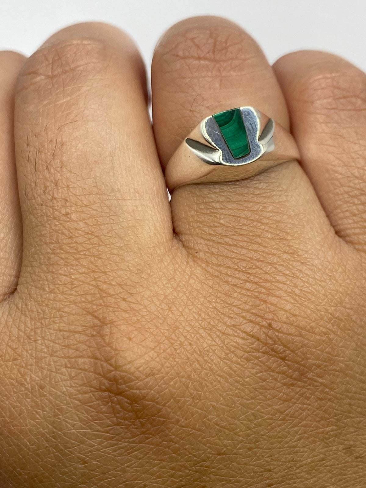 Anillo de Plata con Malaquita Verde — Taxco 925 — foto 6