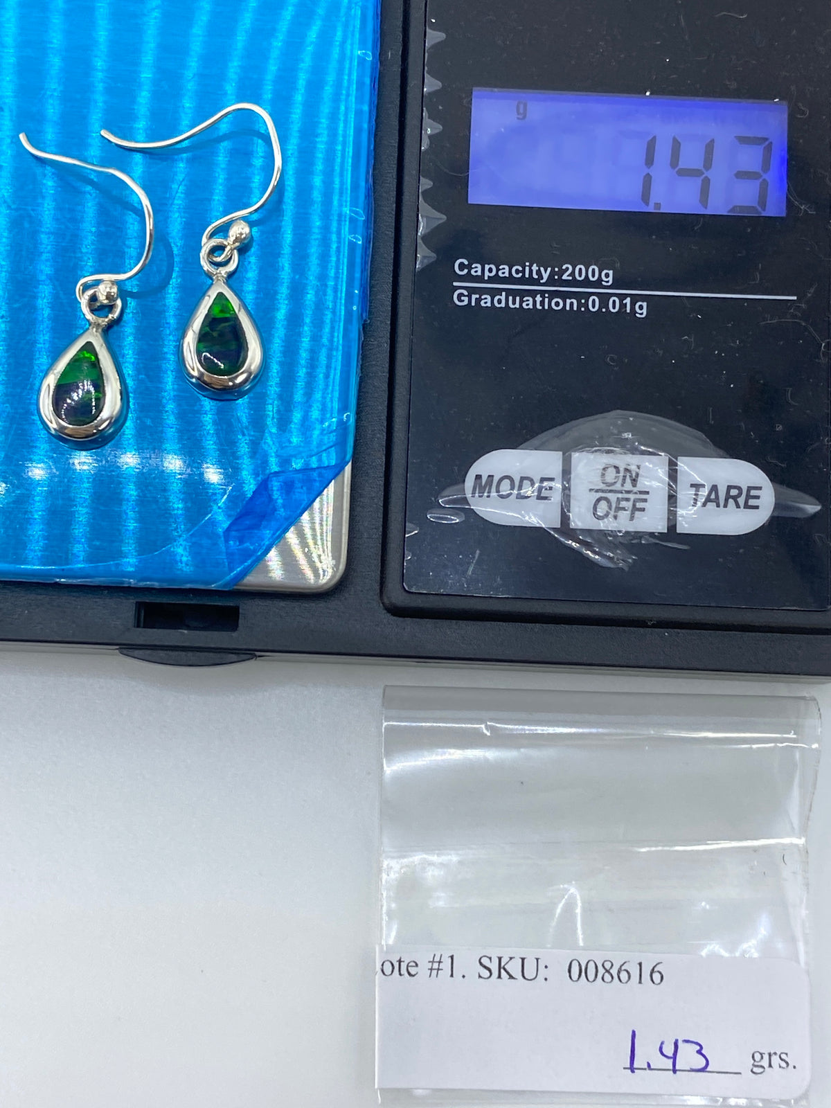 Aretes Plata Ópalo de Fuego Verde — Taxco 925 — foto 6