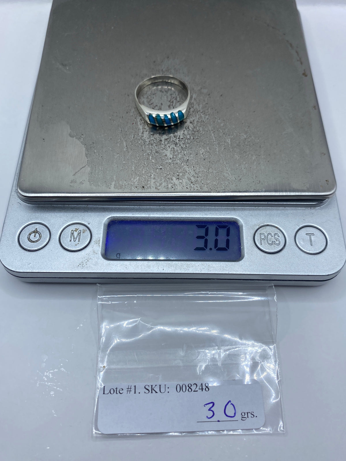 Anillo Turquesa Azul Cielo Plata 925 — Taxco — foto 7
