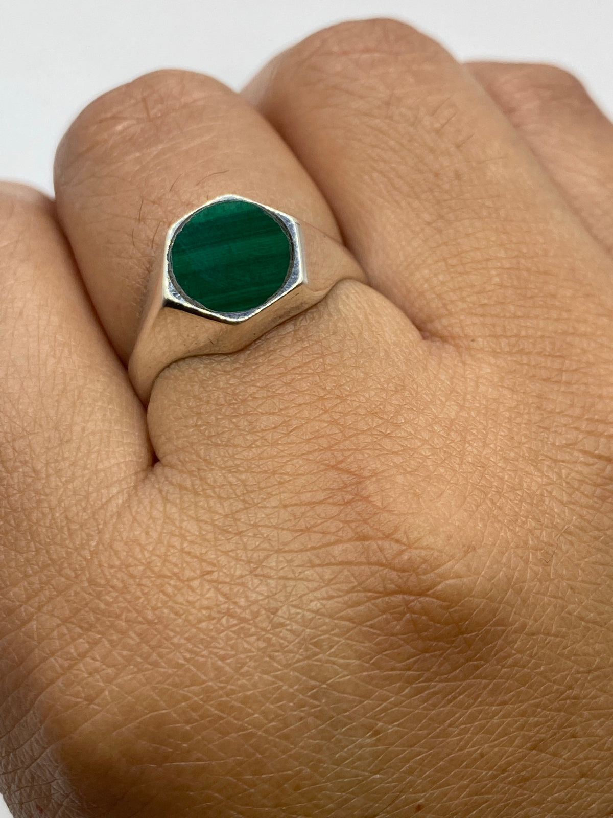 Anillo de Plata con Malaquita Verde — Taxco 925 — foto 6