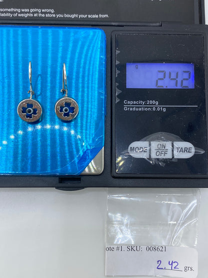 Aretes de Plata Étnicos con Piedra Azul — Taxco 925 — foto 6