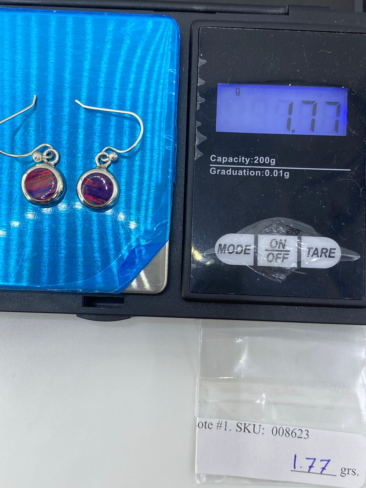 Aretes de Plata Ópalo de Fuego Rojo — Taxco 950 — foto 6