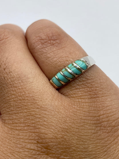 Anillo de Plata 925 con Turquesa Azul Cielo — Taxco — foto 6