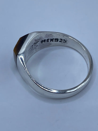 Anillo Ojo de Tigre de Plata 925 — Engaste Taxco — foto 5