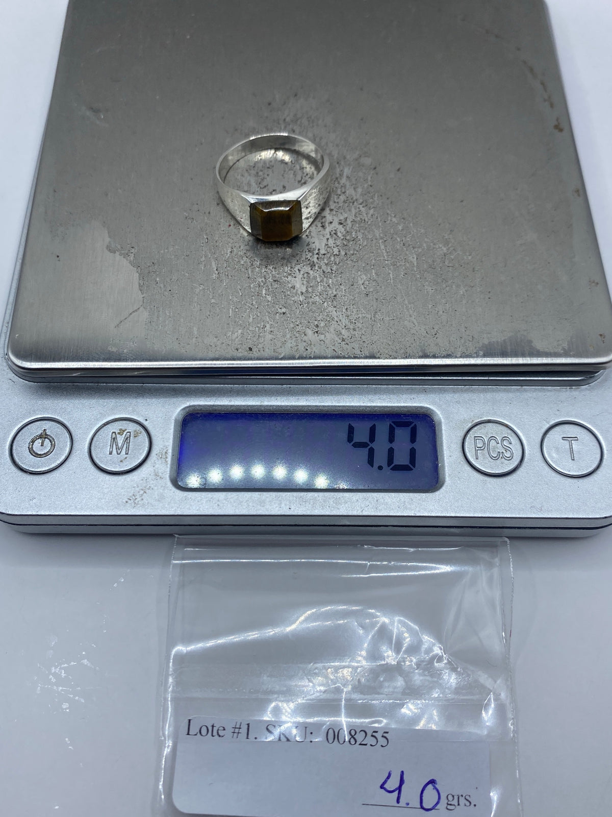 Anillo Ojo de Tigre de Plata 925 — Engaste Taxco — foto 7