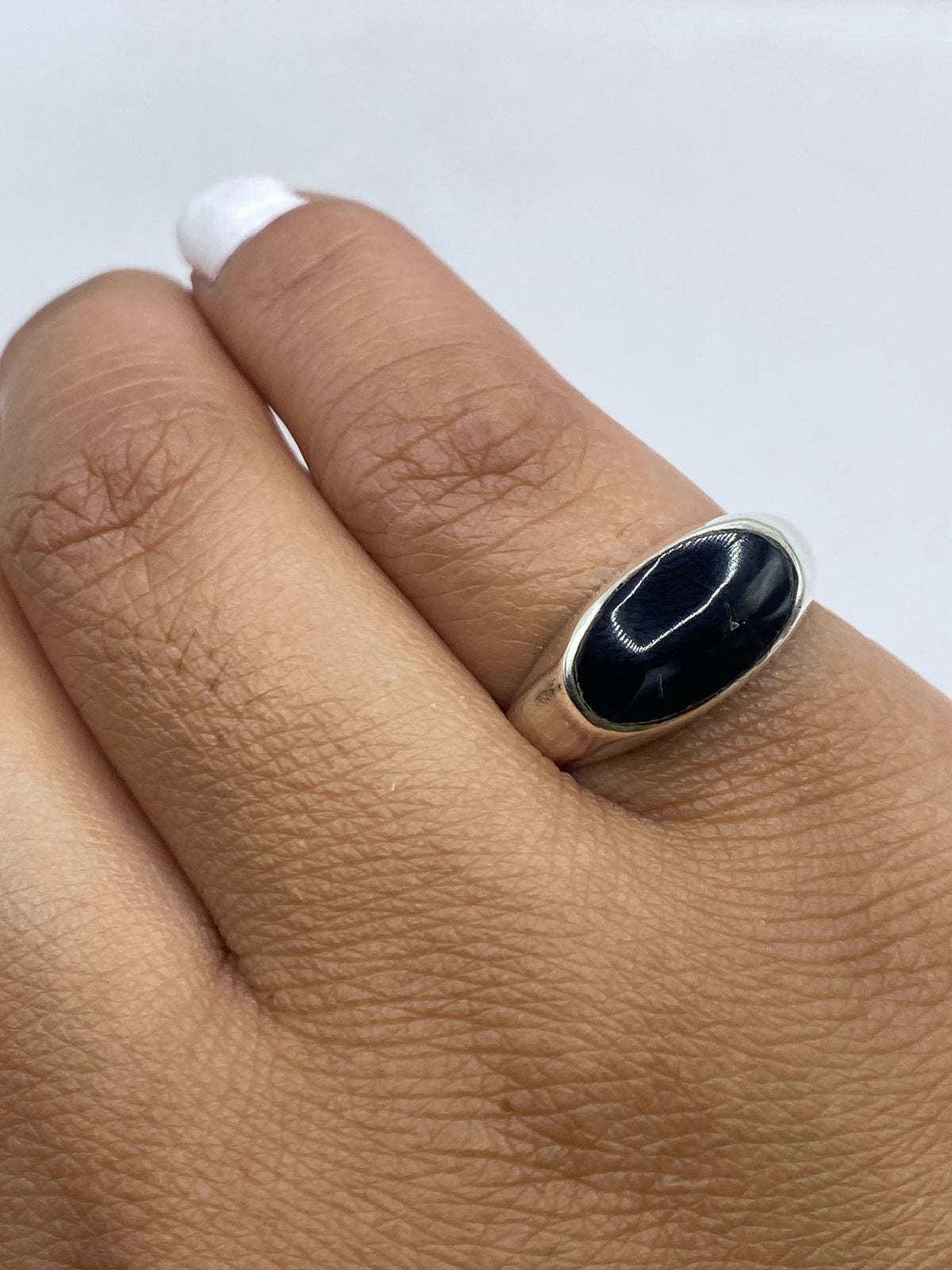 Anillo de Plata 950 con Ónix Negro — Taxco — foto 6