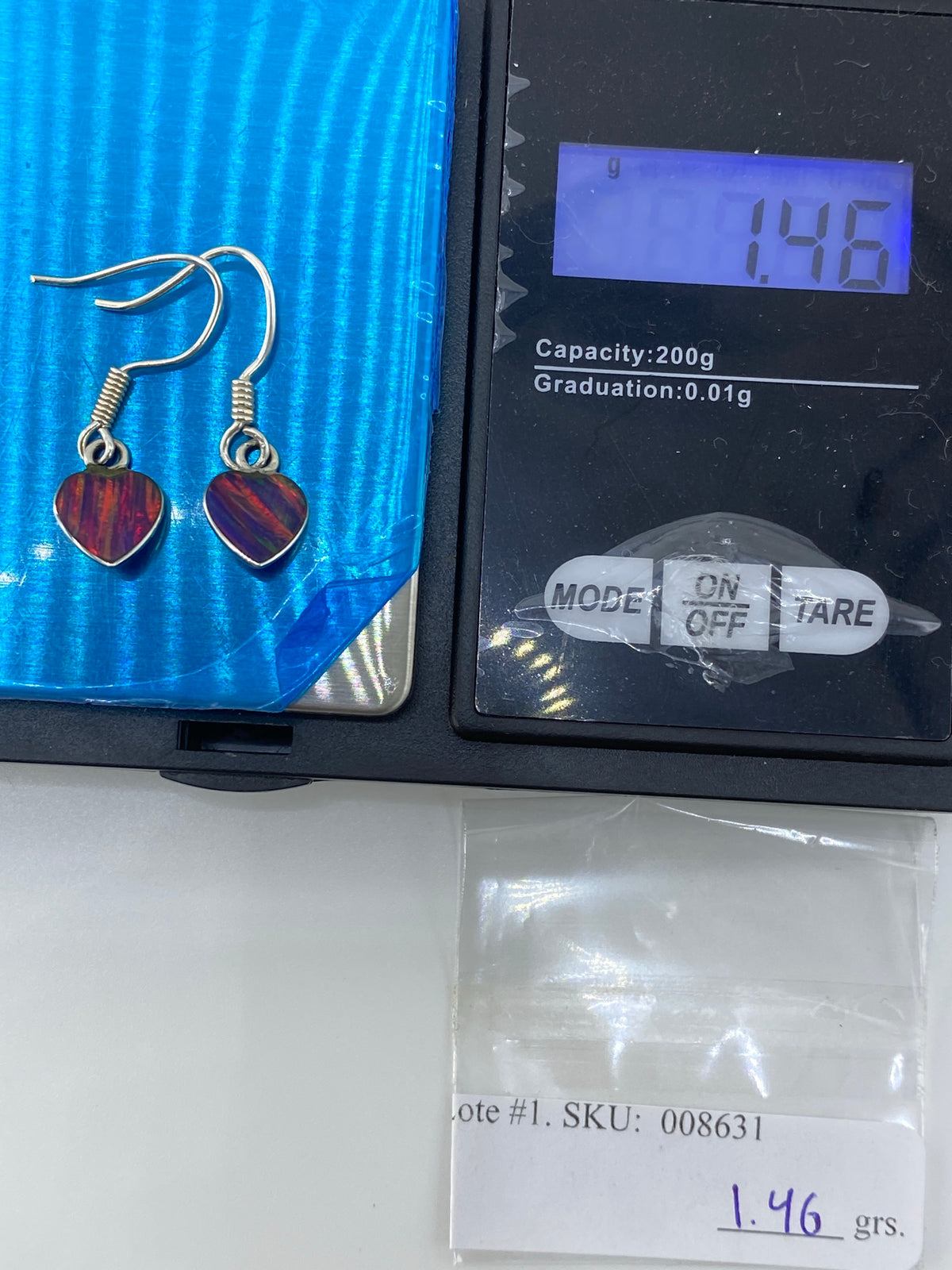 Aretes de Plata con Ópalo de Fuego Multicolor — Taxco 925 — foto 6