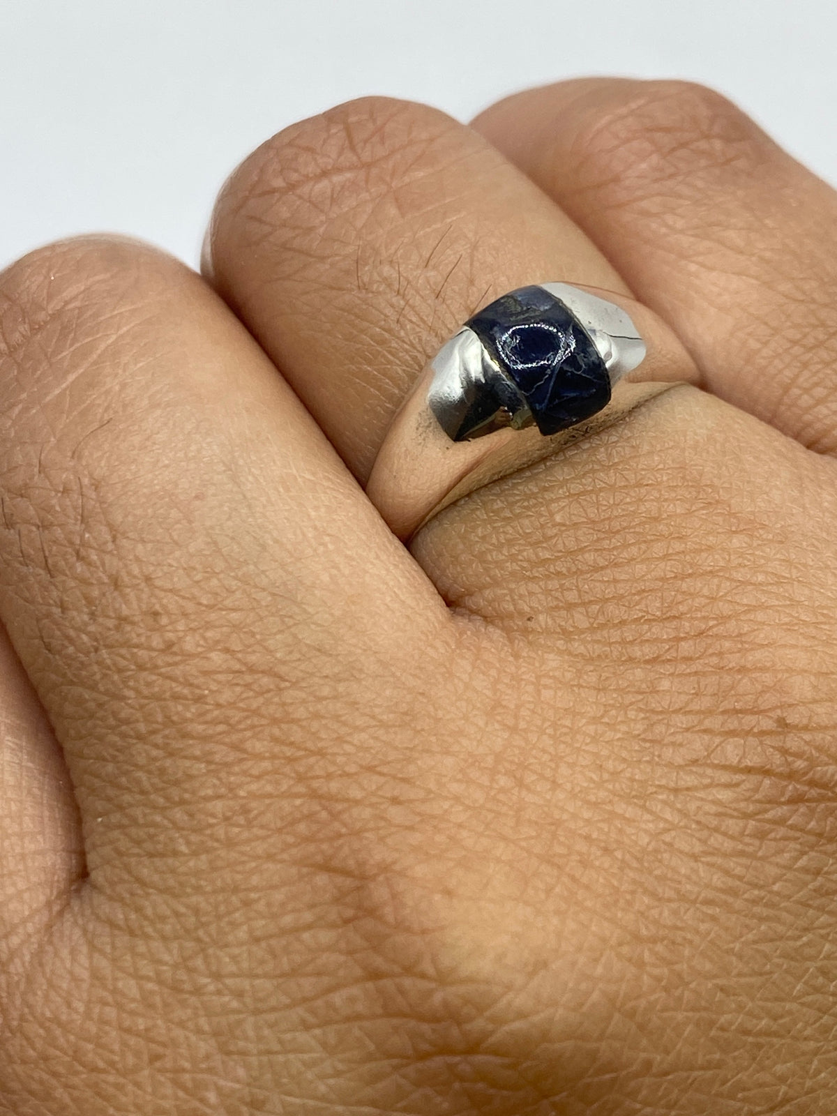 Anillo de Plata Lapislázuli Azul — Taxco 925 Unisex — foto 6