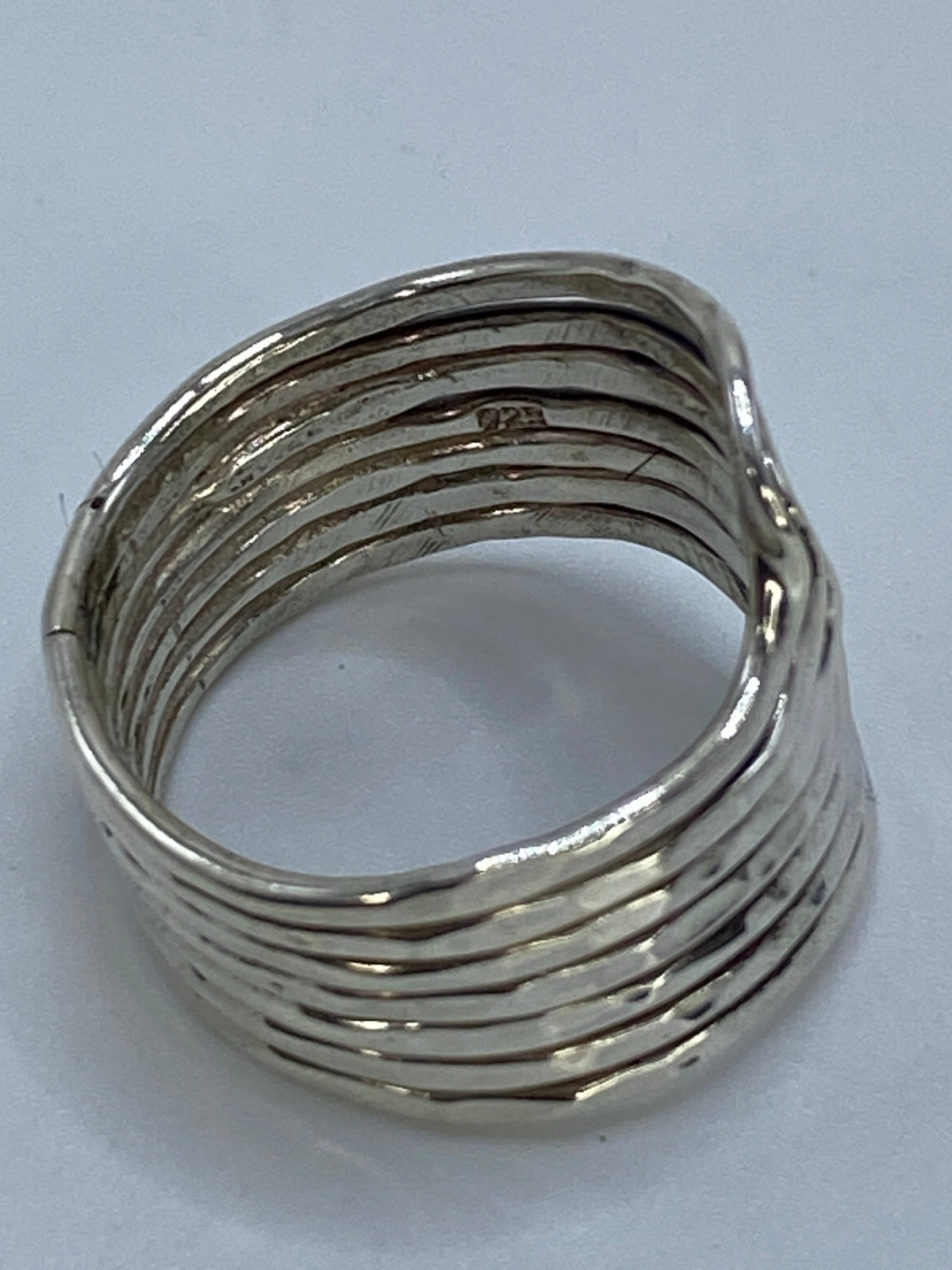 Anillo de Plata Cartoneado Escalonado — Taxco 925 — foto 5