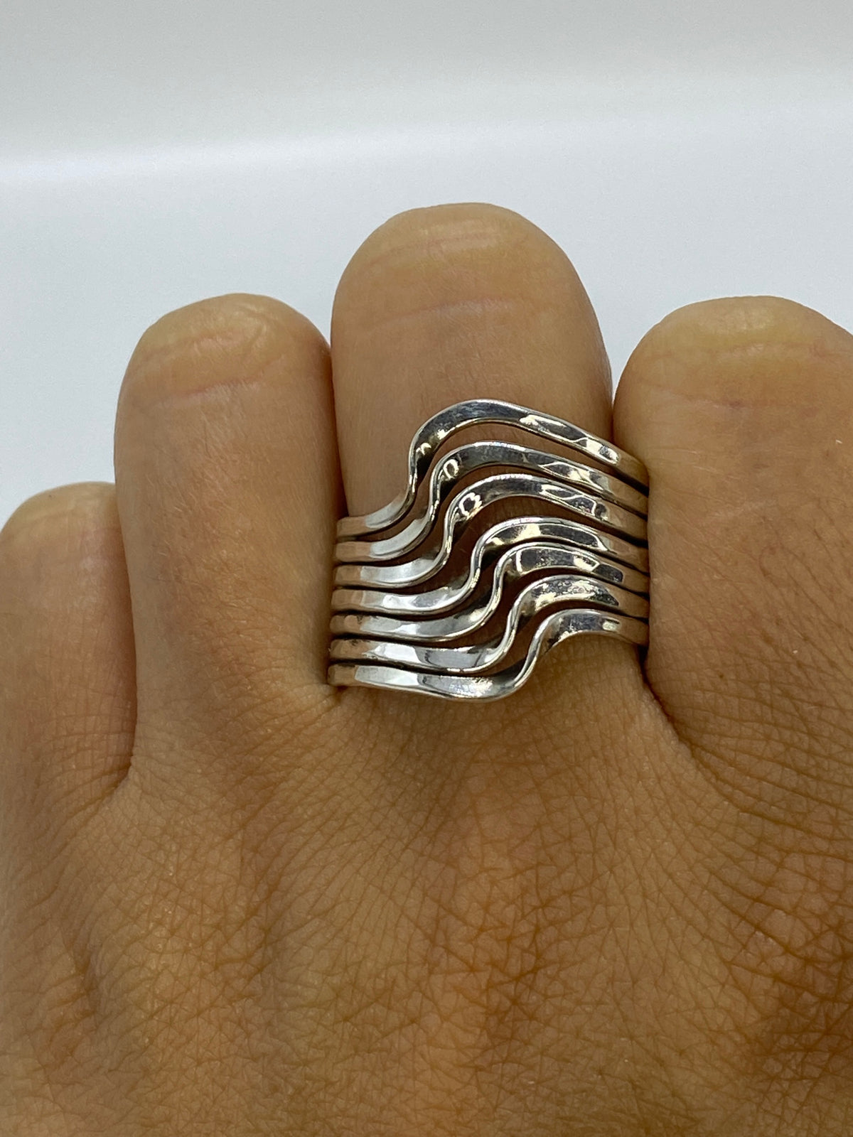 Anillo de Plata Cartoneado Escalonado — Taxco 925 — foto 6