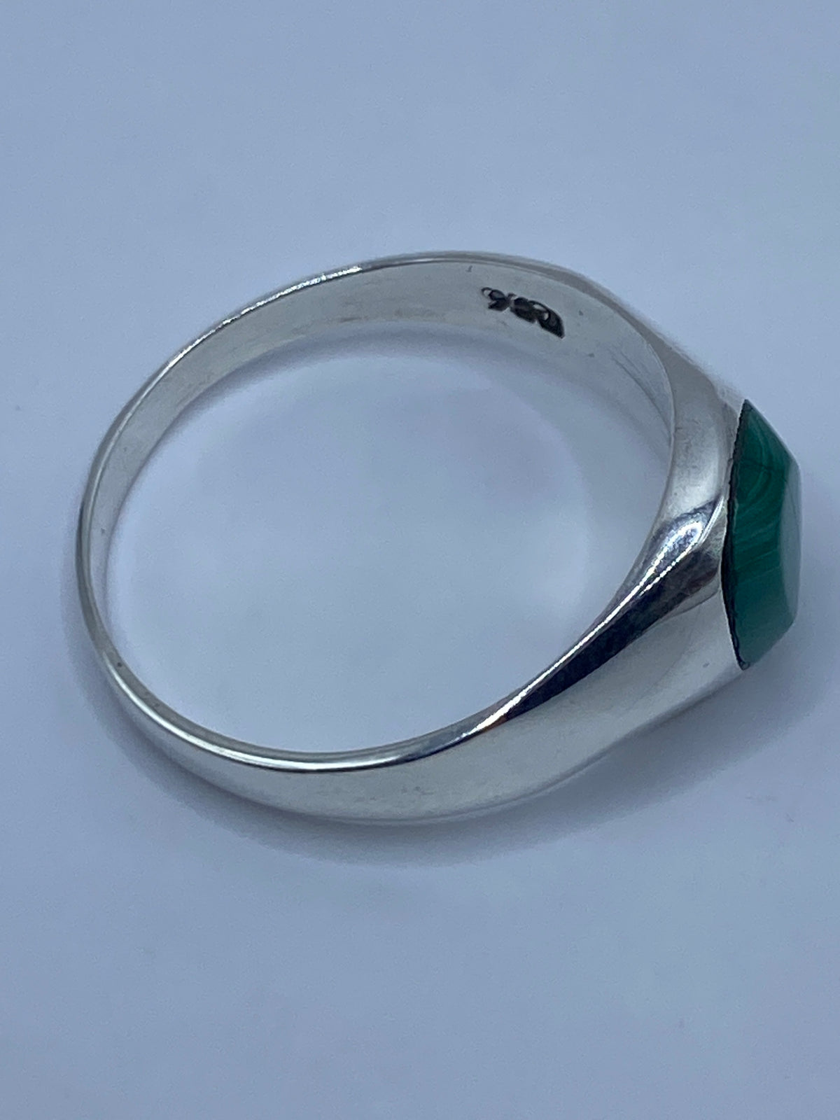 Anillo de Plata 950 con Malaquita Verde — Taxco — foto 5