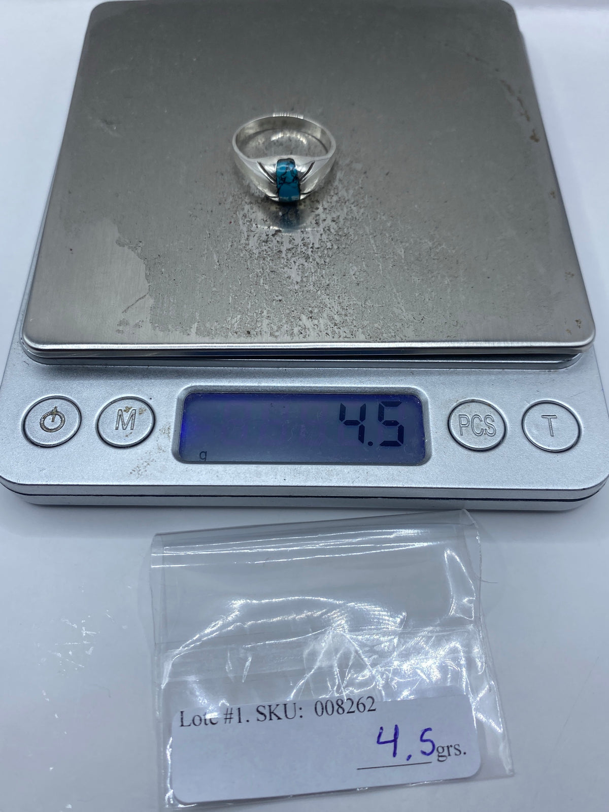 Anillo de Plata Turquesa Azul — Taxco 925 Unisex — foto 7