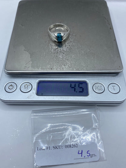 Anillo de Plata Turquesa Azul — Taxco 925 Unisex — foto 7
